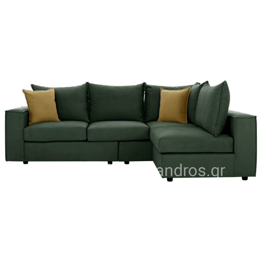 CORNER SOFA MONZA HM3256.17 INTERCHANGEABLE GREEN 265x185x98