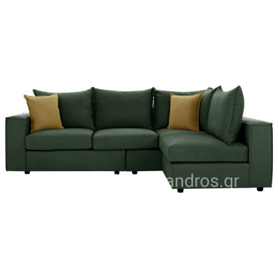CORNER SOFA MONZA HM3256.17 INTERCHANGEABLE GREEN 265x185x98