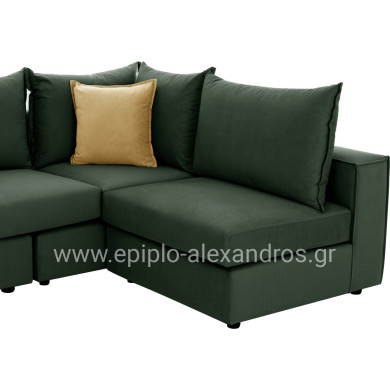 CORNER SOFA MONZA HM3256.17 INTERCHANGEABLE GREEN 265x185x98