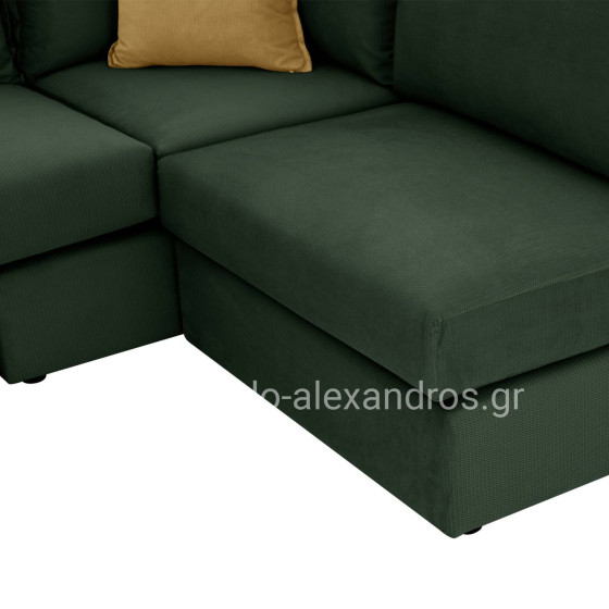 CORNER SOFA MONZA HM3256.17 INTERCHANGEABLE GREEN 265x185x98