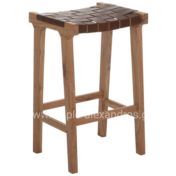 BAR STOOL HM99382.01 SOLID TEAK NATURAL 40X35X65H