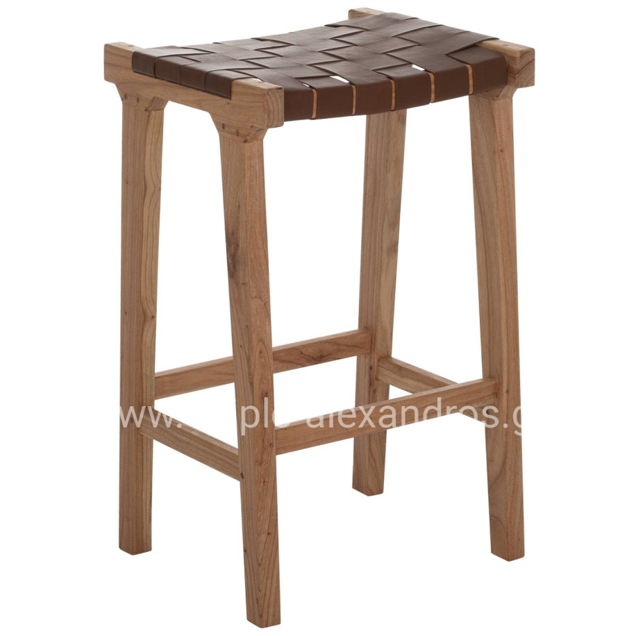 BAR STOOL HM99382.01 SOLID TEAK NATURAL 40X35X65H