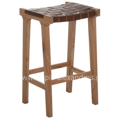 BAR STOOL HM99382.01 SOLID TEAK NATURAL 40X35X65H