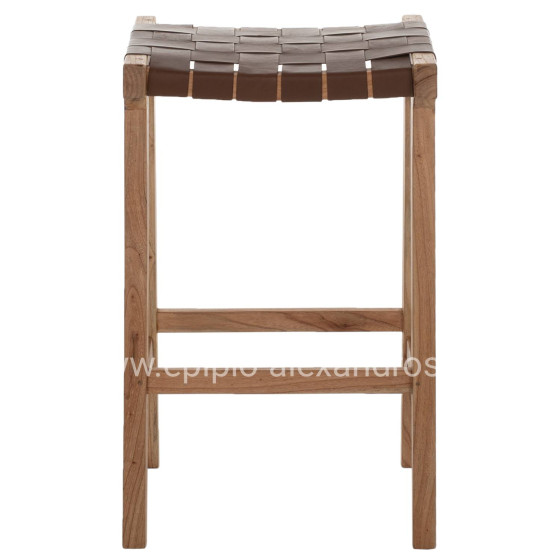 BAR STOOL HM99382.01 SOLID TEAK NATURAL 40X35X65H