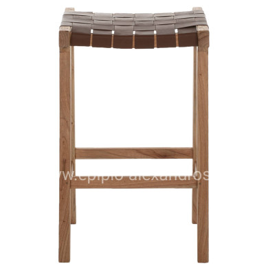 BAR STOOL HM99382.01 SOLID TEAK NATURAL 40X35X65H