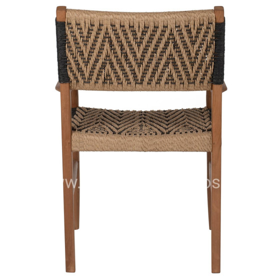 DINING ARMCHAIR TEAK WOOD SYNTHETIC ROPE 58x67x83Hcm.HM9383.01