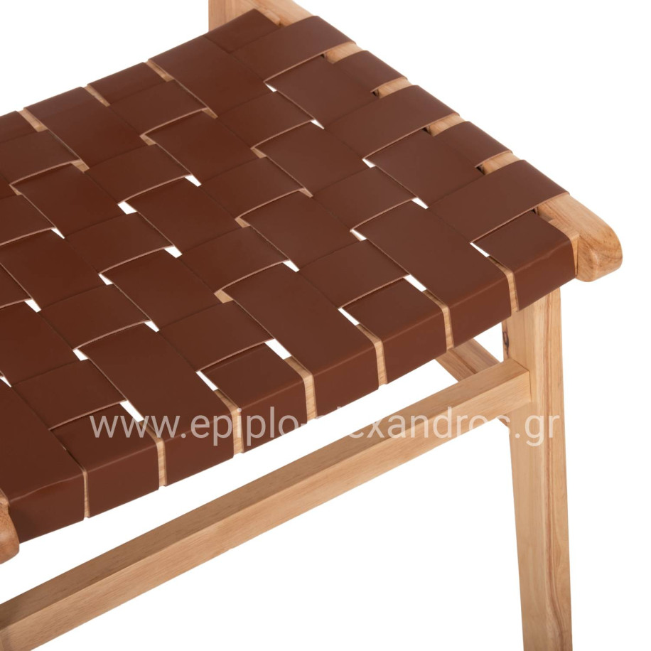 ΚΑΡΕΚΛΑ FELIPE ΤΟΟΝ ΞΥΛΟ ΜΕ PU ΚΑΦΕ 49x59x86Yεκ.HM9327.01