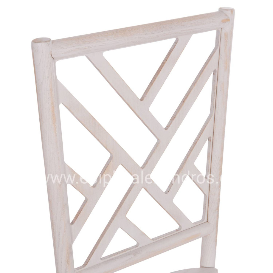 ΚΑΡΕΚΛΑ ΑΠΟ ΞΥΛΟ ΤΟΟΝ WHITE WASH 44.5x48x96Υεκ.HM9410.05