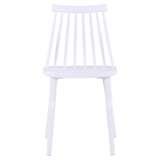 Dining chair HM8052.11 Vanessa White with metallic white legs 43x46,5x82 cm.