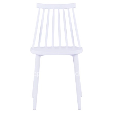Dining chair HM8052.11 Vanessa White with metallic white legs 43x46,5x82 cm.