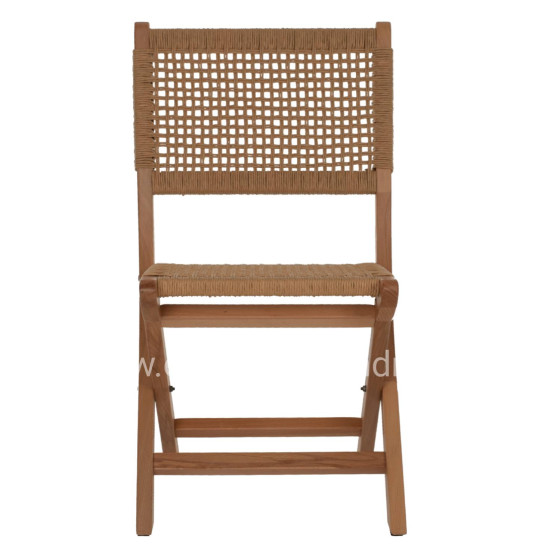 FOLDING CHAIR MADE OF BEECH WOOD AND ROPE IN NATURAL 47X58X84Hcm.HM9411.01