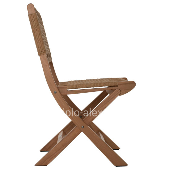 FOLDING CHAIR MADE OF BEECH WOOD AND ROPE IN NATURAL 47X58X84Hcm.HM9411.01