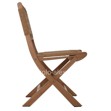 FOLDING CHAIR MADE OF BEECH WOOD AND ROPE IN NATURAL 47X58X84Hcm.HM9411.01