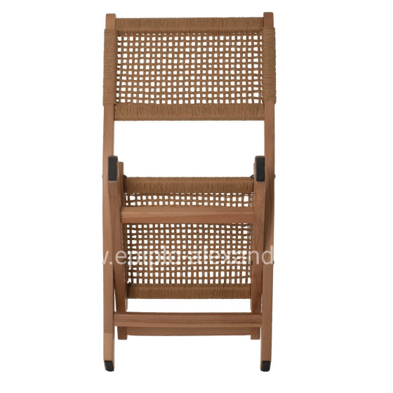 FOLDING CHAIR MADE OF BEECH WOOD AND ROPE IN NATURAL 47X58X84Hcm.HM9411.01