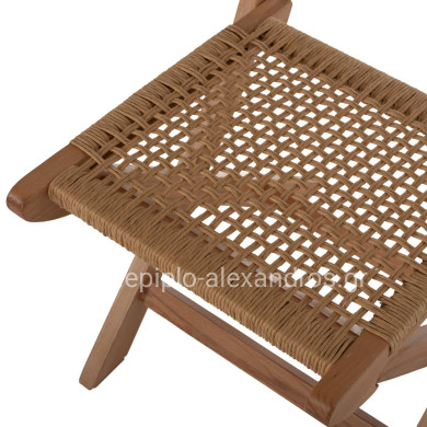 FOLDING CHAIR MADE OF BEECH WOOD AND ROPE IN NATURAL 47X58X84Hcm.HM9411.01