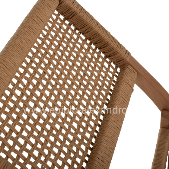 FOLDING CHAIR MADE OF BEECH WOOD AND ROPE IN NATURAL 47X58X84Hcm.HM9411.01