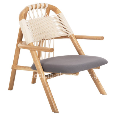 LEISURE CHAIR CRAFT HM9413.01 MADE OF ASH WOOD AND ROPE NATURAL