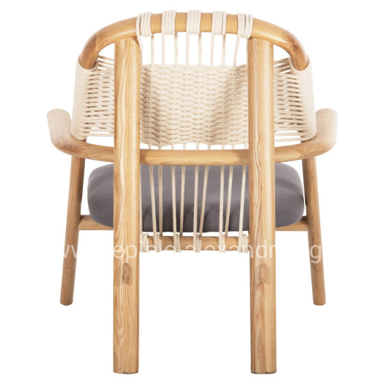 LEISURE CHAIR CRAFT HM9413.01 MADE OF ASH WOOD AND ROPE NATURAL