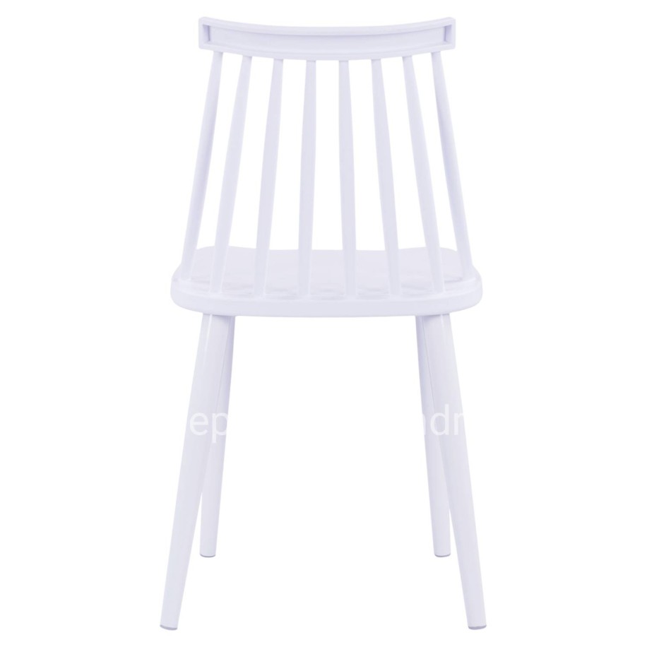 Dining chair HM8052.11 Vanessa White with metallic white legs 43x46,5x82 cm.
