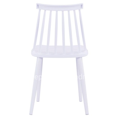 Dining chair HM8052.11 Vanessa White with metallic white legs 43x46,5x82 cm.