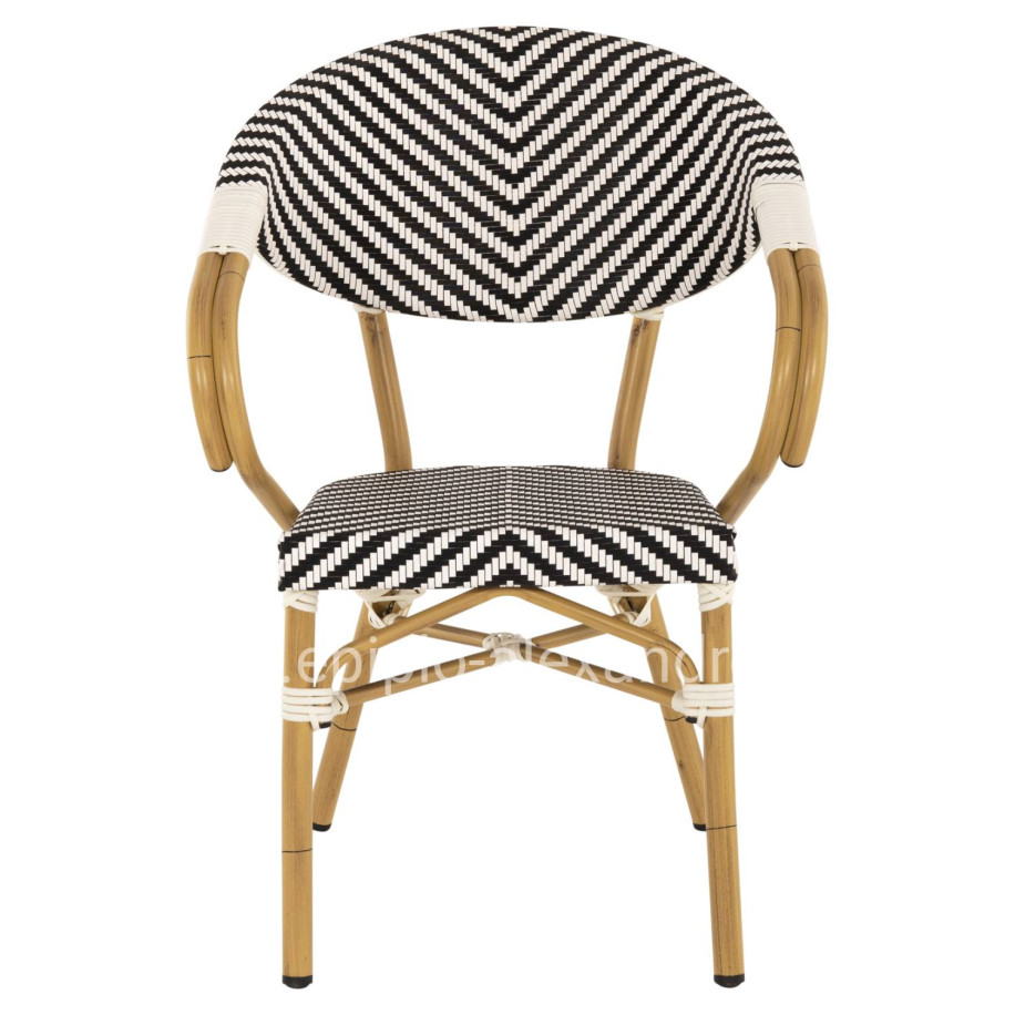 ΠΟΛΥΘΡΟΝΑ BAMBOO LOOK HM5861.01 ΜΑΥΡΟ-ΛΕΥΚΟ 57x55x82 εκ.