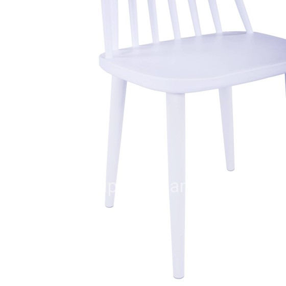 Dining chair HM8052.11 Vanessa White with metallic white legs 43x46,5x82 cm.