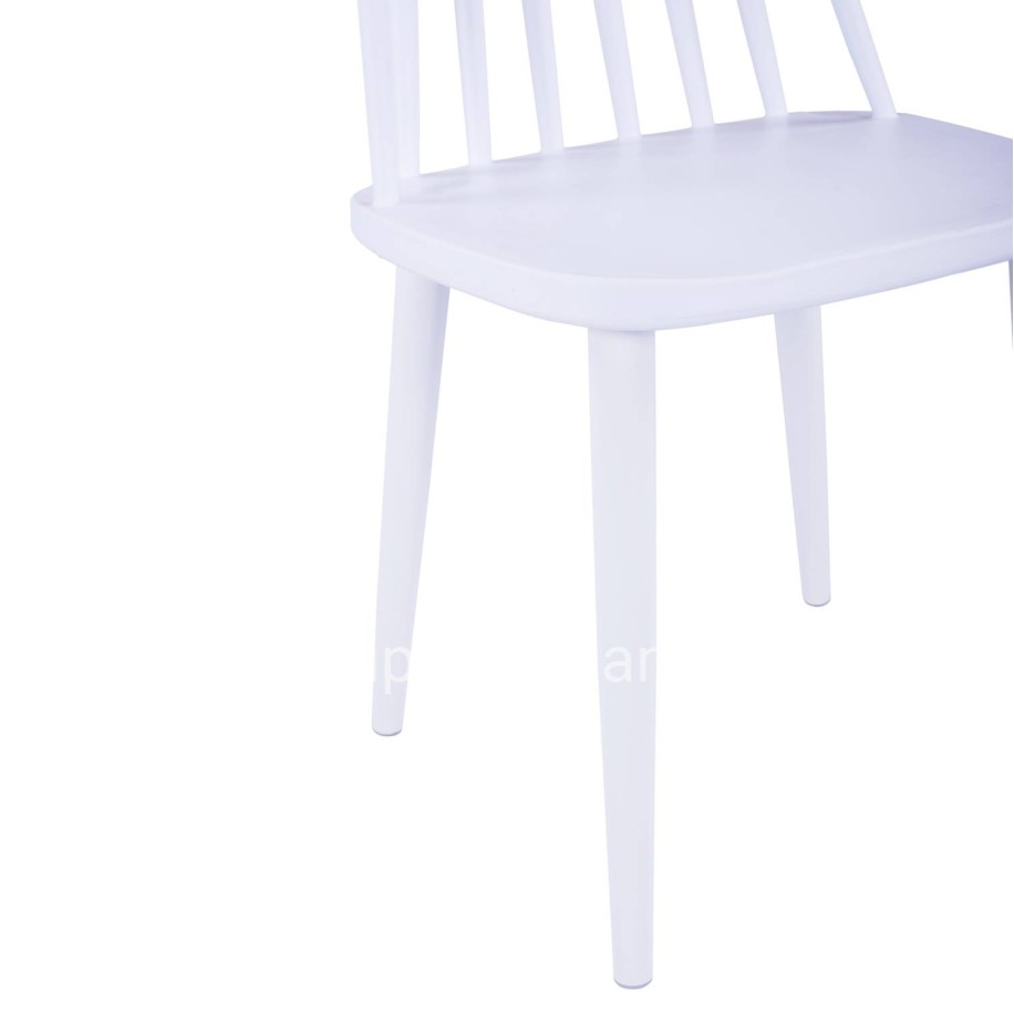Dining chair HM8052.11 Vanessa White with metallic white legs 43x46,5x82 cm.