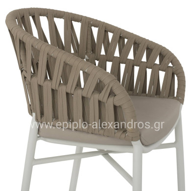 ΠΟΛΥΘΡΟΝΑ ΑΛΟΥΜΙΝΙΟΥ ΛΕΥΚΗ ΜΕ ΣΧΟΙΝΙ ΜΠΕΖ 57x56x78Y εκ.HM5857.02