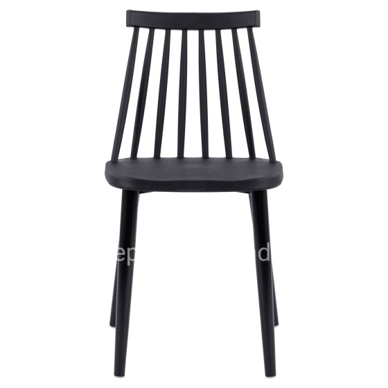 Dining Chair HM8052.12 Vanessa Black with metallic black legs 43x46,5x82 cm.