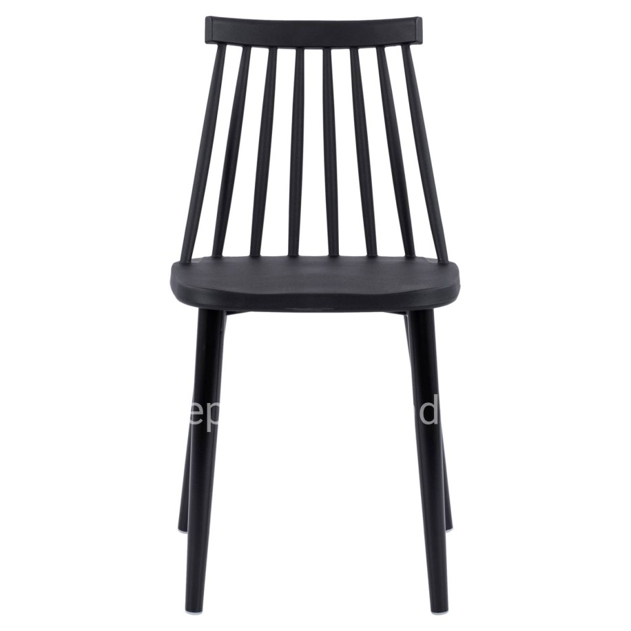 Dining Chair HM8052.12 Vanessa Black with metallic black legs 43x46,5x82 cm.