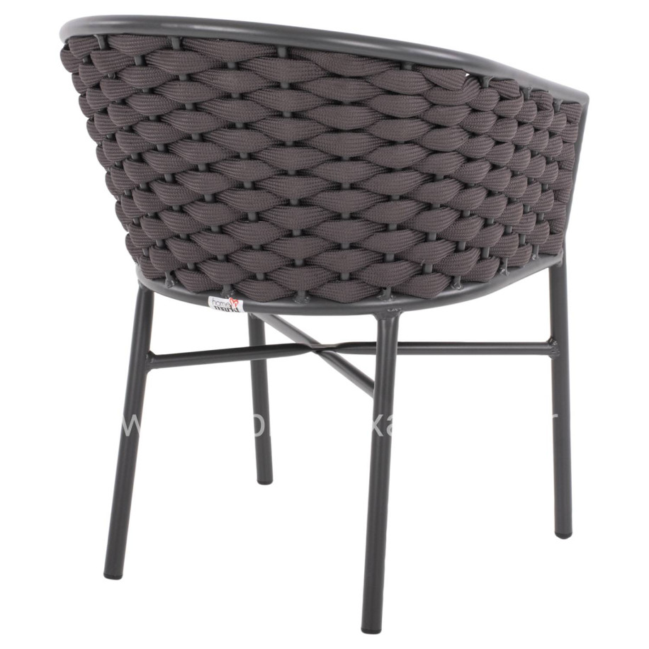 ARMCHAIR ALUMINUM WITH FOAMY ROPE DARK GREY 60x57x77Hcm.HM5859.01