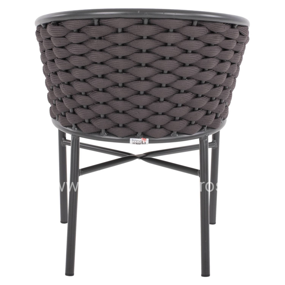 ARMCHAIR ALUMINUM WITH FOAMY ROPE DARK GREY 60x57x77Hcm.HM5859.01