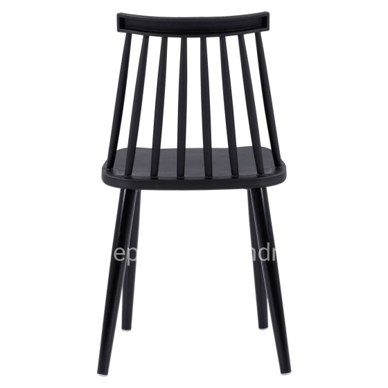 Dining Chair HM8052.12 Vanessa Black with metallic black legs 43x46,5x82 cm.