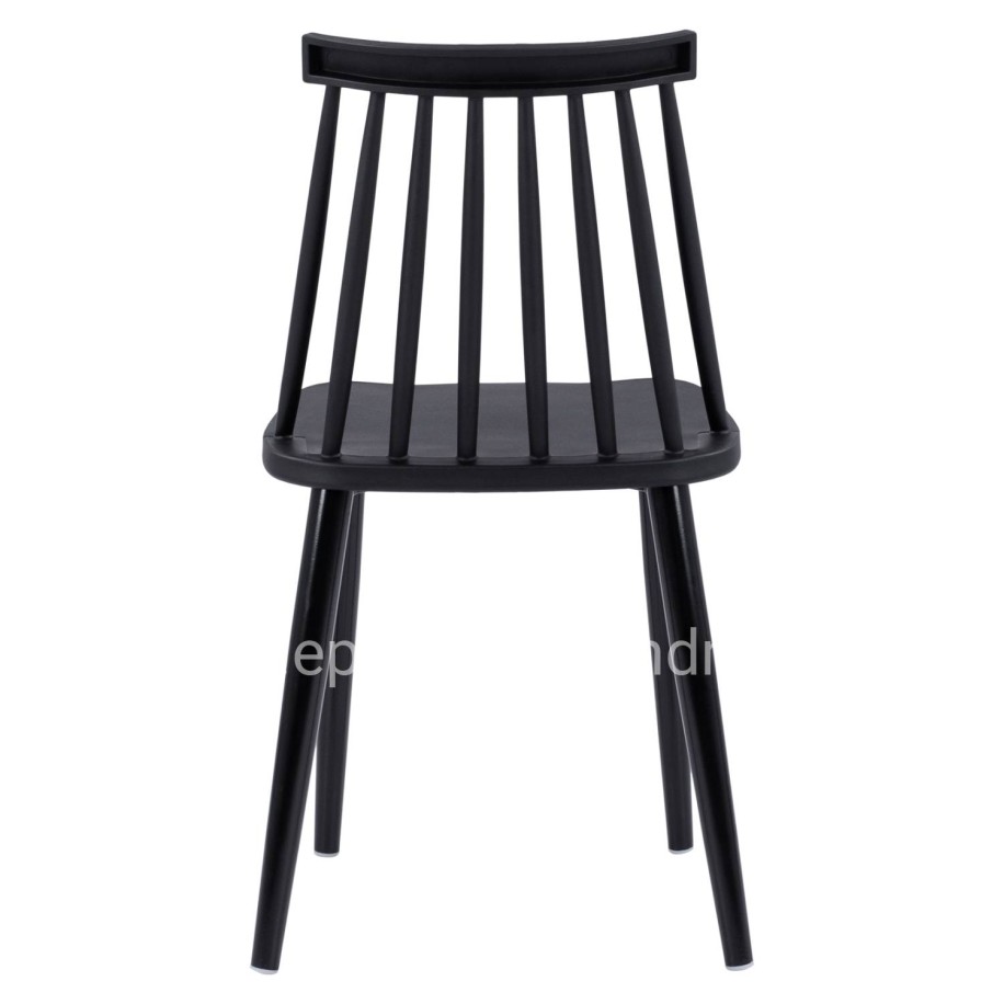 Dining Chair HM8052.12 Vanessa Black with metallic black legs 43x46,5x82 cm.