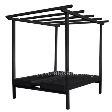 ΞΑΠΛΩΣΤΡΑ ΜΥΚΟΝΟΣ ΕΠΑΓΓΕΛΜ. ΞΥΛΙΝΗ ΔΙΠΛΗ ΜΑΥΡΗ ΜΕ ΟΥΡΑΝΟ 205x167x212Yεκ.HM5428.01