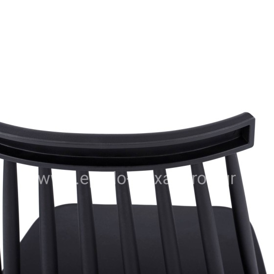 Dining Chair HM8052.12 Vanessa Black with metallic black legs 43x46,5x82 cm.