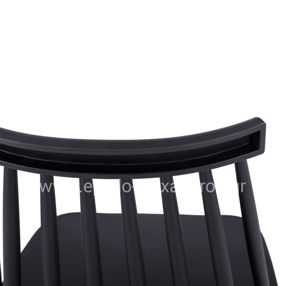 Dining Chair HM8052.12 Vanessa Black with metallic black legs 43x46,5x82 cm.