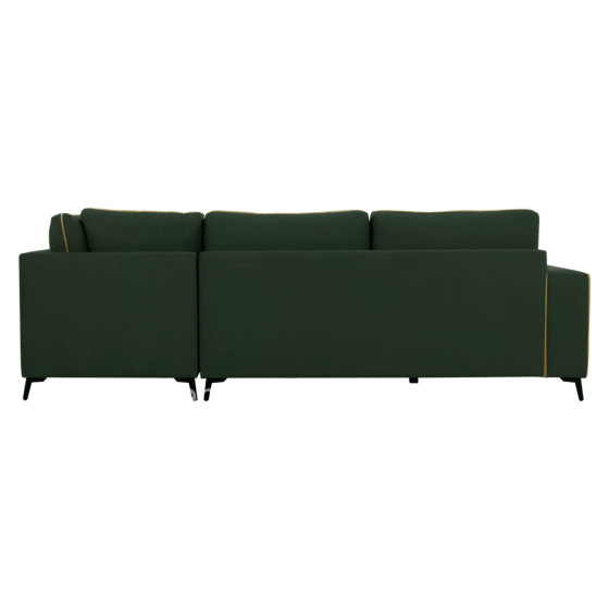 SOFA RIGHT CORNER DIVA HM3254.17R IN CYPRESS GREEN WATER-REPELLANT FABRIC 290x235x94Hcm.