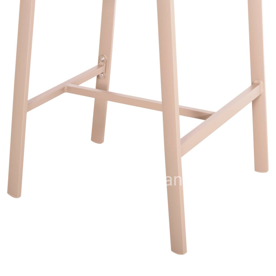 BAR STOOL ALUMINUM CHAMPAGNE HM5892.13 MEDIUM HEIGHT WITH ARMS-RATTAN & TEXTLINE 55x56.5x99Hcm.