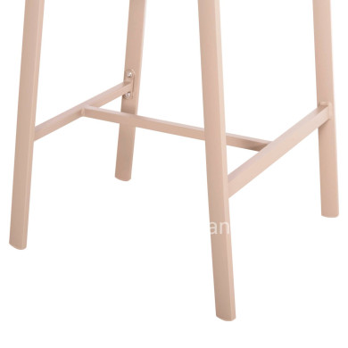 BAR STOOL ALUMINUM CHAMPAGNE HM5892.13 MEDIUM HEIGHT WITH ARMS-RATTAN & TEXTLINE 55x56.5x99Hcm.