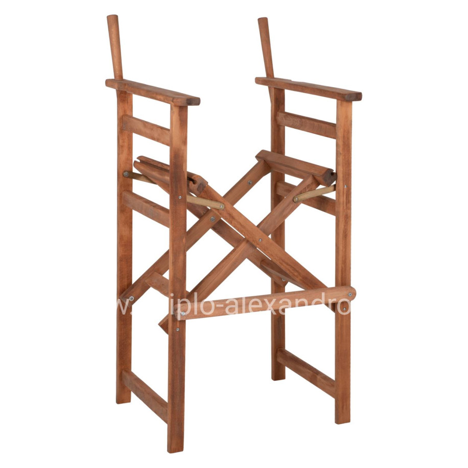 DIRECTOR'S BAR STOOL PALMER IN WALNUT-IMPREGNATED FRAME ONLY HM5578.01 57x57x117Hcm