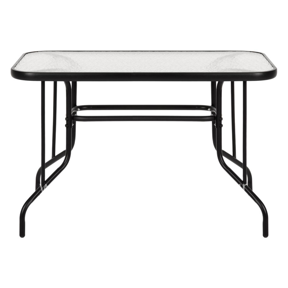 ΤΡΑΠΕΖΙ ADAM HM5020.03 ΜΕΤΑΛΛΙΚΟ ΜΑΥΡΟ ΜΕ ΓΥΑΛΙΝΗ ΕΠΙΦΑΝΕΙΑ 110Χ60Χ71Υεκ.