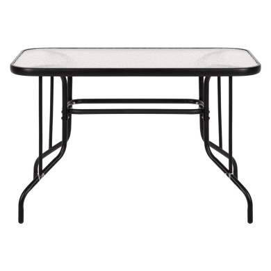 ΤΡΑΠΕΖΙ ADAM HM5020.03 ΜΕΤΑΛΛΙΚΟ ΜΑΥΡΟ ΜΕ ΓΥΑΛΙΝΗ ΕΠΙΦΑΝΕΙΑ 110Χ60Χ71Υεκ.