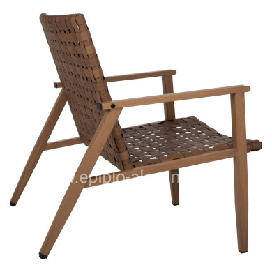 ARMCHAIR FELIPE HM5868.01 METAL WOOD-LOOK & RATTAN LEATHER-LOOK 63,5x75,5x77Hcm.