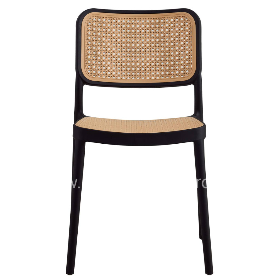 CHAIR POLYPROPYLENE MEKO HM5934.02 BLACK AND BEIGE 41x49x102Hcm.