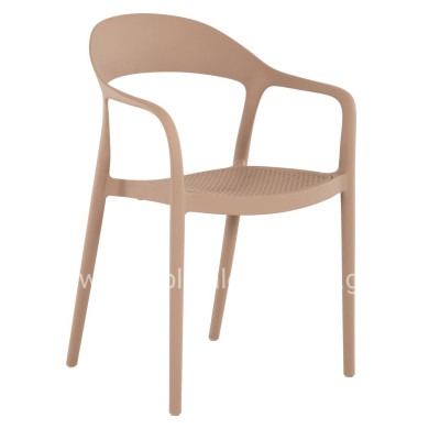 ARMCHAIR POLYPROPYLENE CLEO HM5935.03 CAPUCCINO 57x53x81Hcm.