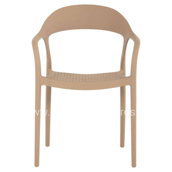 ARMCHAIR POLYPROPYLENE CLEO HM5935.03 CAPUCCINO 57x53x81Hcm.