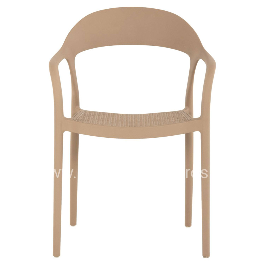 ARMCHAIR POLYPROPYLENE CLEO HM5935.03 CAPUCCINO 57x53x81Hcm.
