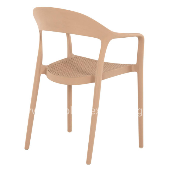 ARMCHAIR POLYPROPYLENE CLEO HM5935.03 CAPUCCINO 57x53x81Hcm.