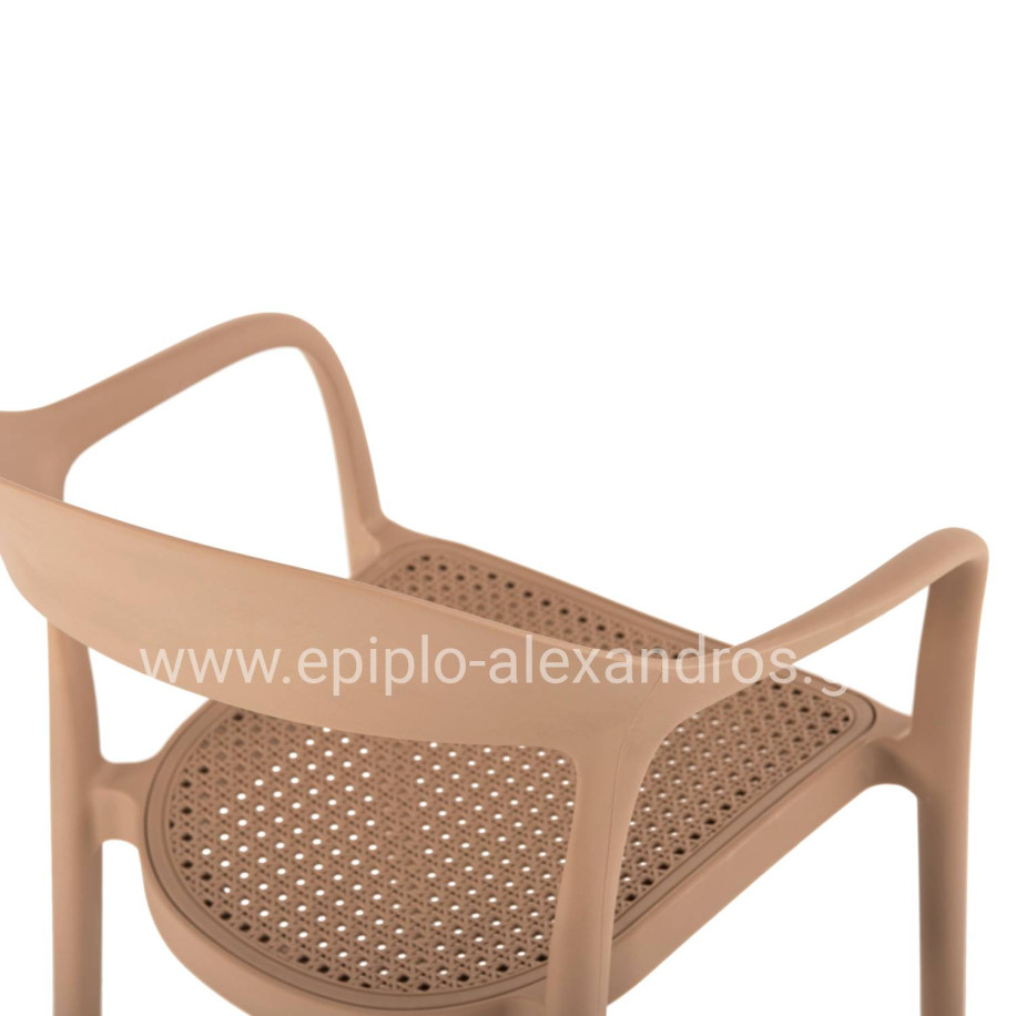 ARMCHAIR POLYPROPYLENE CLEO HM5935.03 CAPUCCINO 57x53x81Hcm.